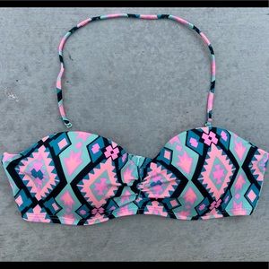 Aztec pattern swim top